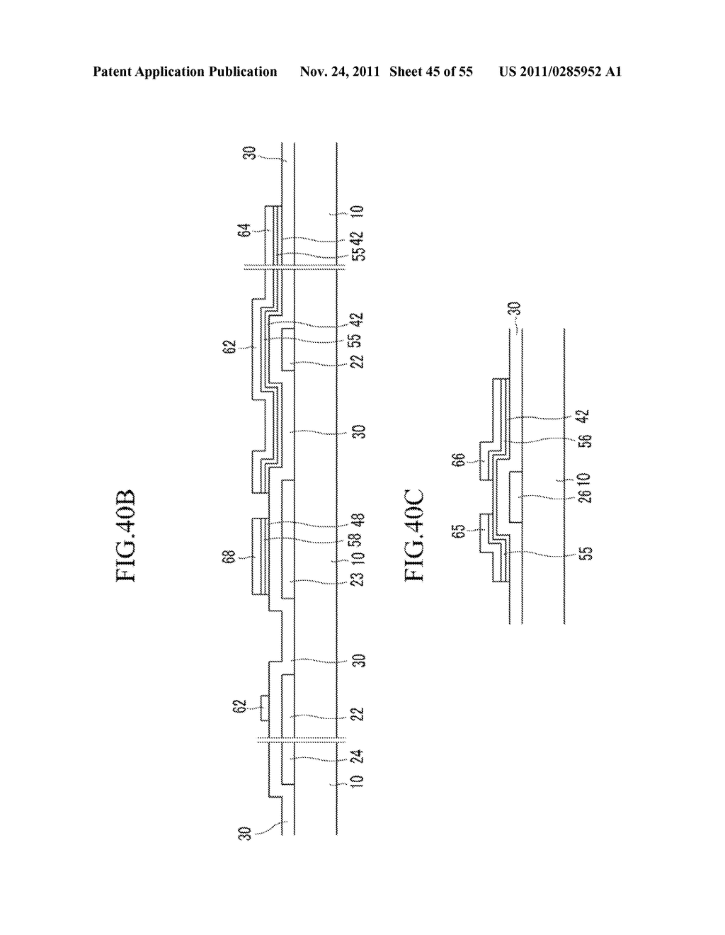 LIQUID CRYSTAL DISPLAY INCLUDING A SPACER ELEMENT AND METHOD FOR     FABRICATING THE SAME - diagram, schematic, and image 46