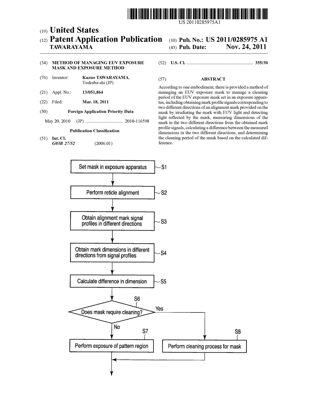 METHOD OF MANAGING EUV EXPOSURE MASK AND EXPOSURE METHOD - diagram, schematic, and image 01