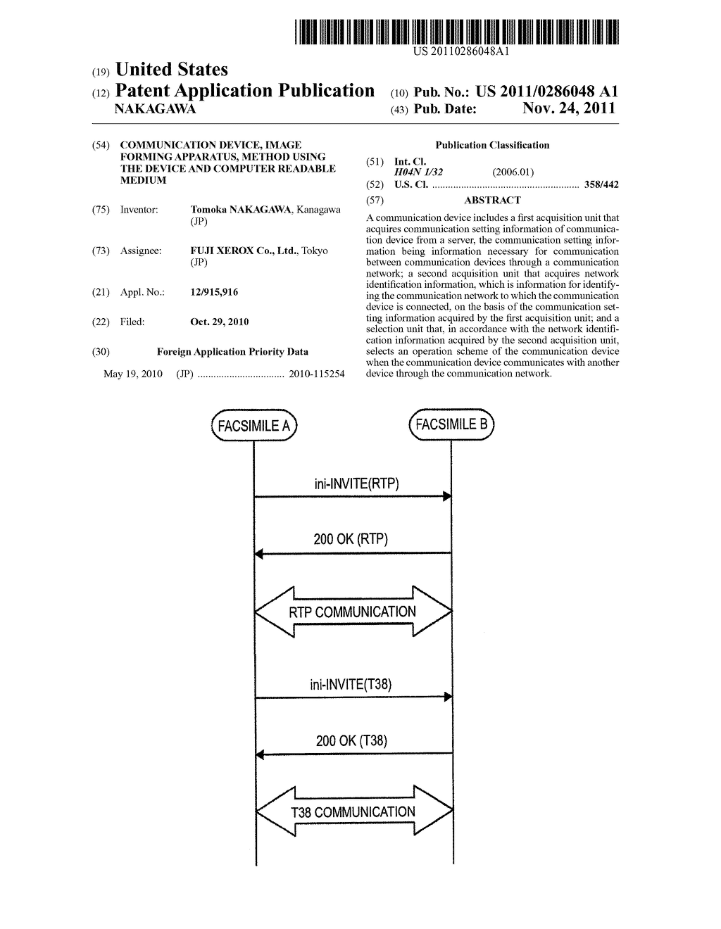 COMMUNICATION DEVICE, IMAGE FORMING APPARATUS, METHOD USING THE DEVICE AND     COMPUTER READABLE MEDIUM - diagram, schematic, and image 01