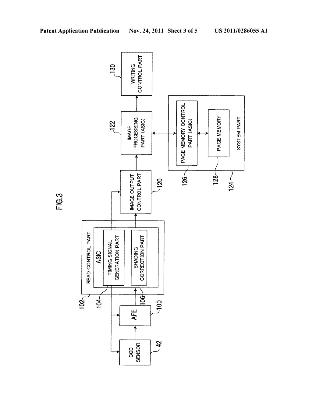 READING APPARATUS, IMAGE FORMING APPARATUS AND IMAGE READING CONTROL     METHOD - diagram, schematic, and image 04