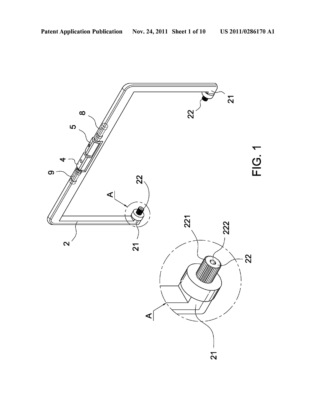 INVERTED U FRAME WITH PIVOTAL MICRO-PROJECTOR AND CAMERA FOR RELEASABLY     SECURING TO LAPTOP OR KEYBOARD - diagram, schematic, and image 02