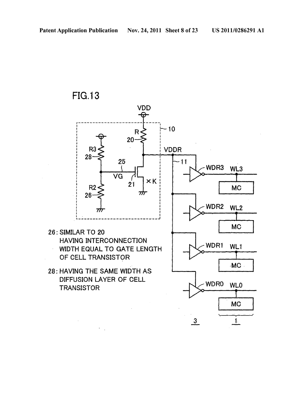 SEMICONDUCTOR MEMORY DEVICE COMPRISING A PLURALITY OF STATIC MEMORY CELLS - diagram, schematic, and image 09