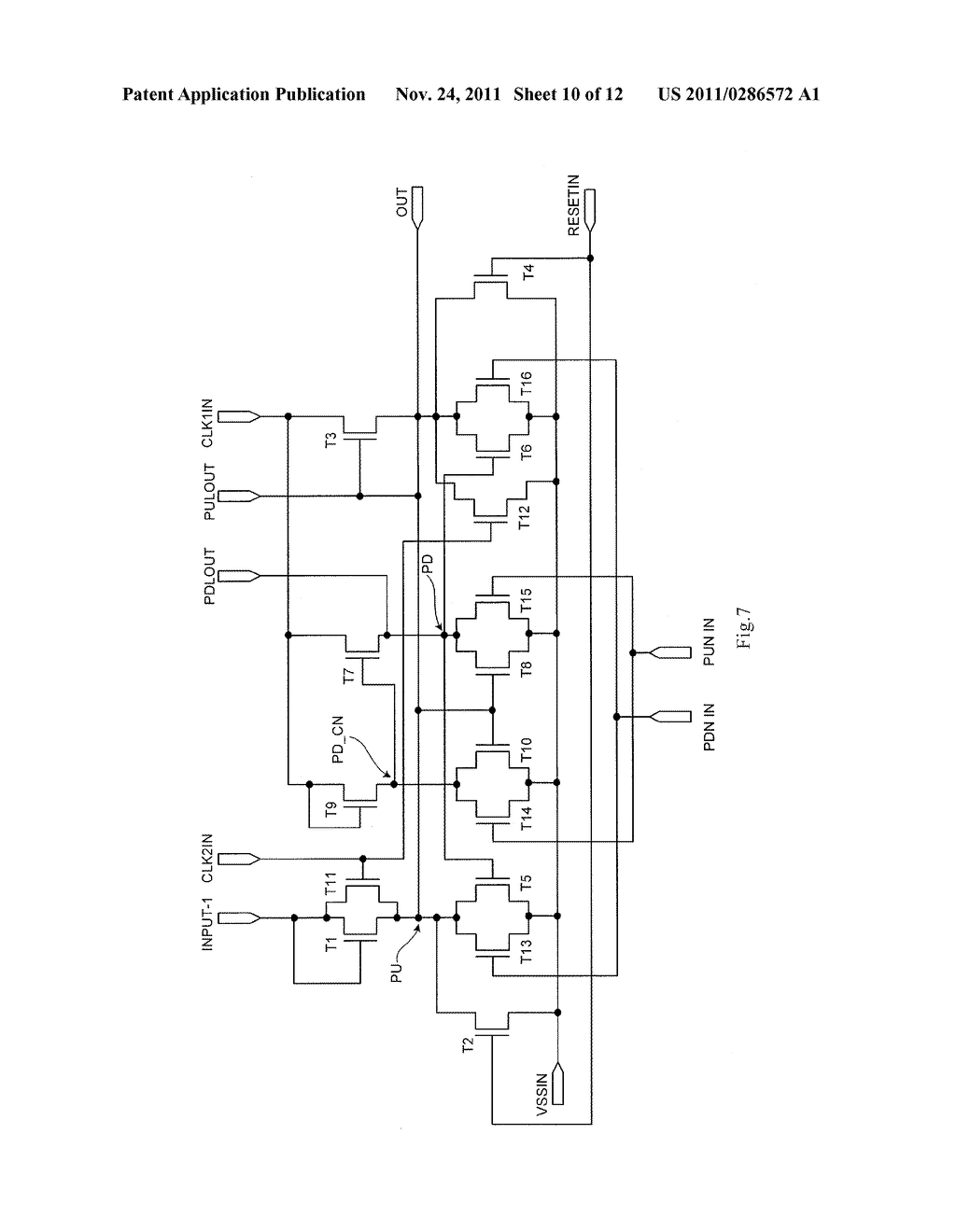 SHIFT REGISTER UNIT, GATE DRIVING DEVICE FOR DISPLAY AND LIQUID CRYSTAL     DISPLAY - diagram, schematic, and image 11