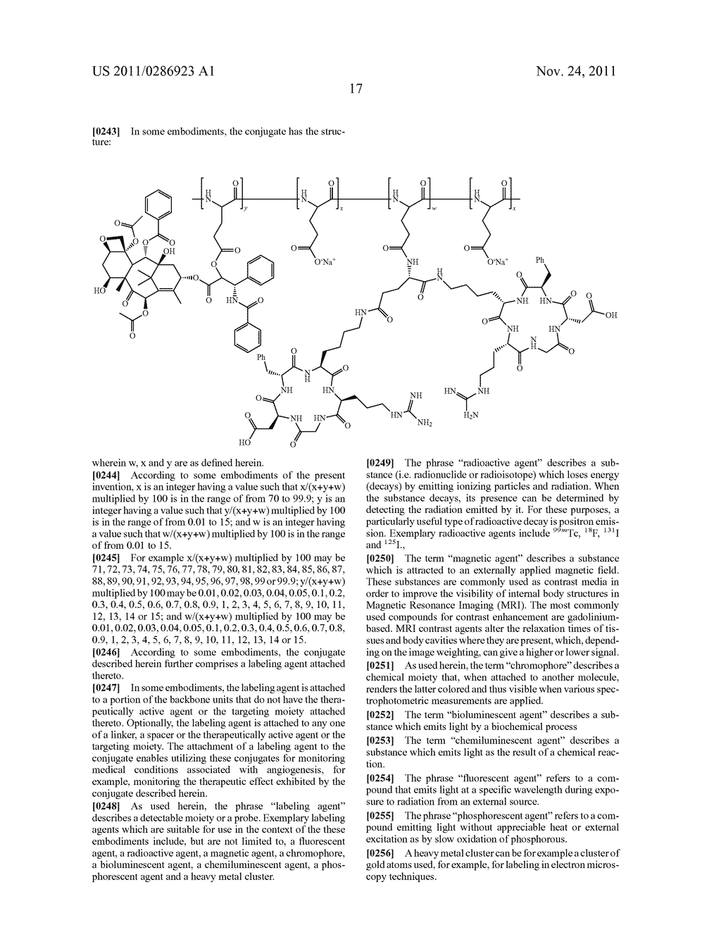 NOVEL CONJUGATES OF POLYMERS HAVING A THERAPEUTICALLY ACTIVE AGENT AND AN     ANGIOGENESIS TARGETING MOIETY ATTACHED THERETO AND USES THEREOF IN THE     TREATMENT OF ANGIOGENESIS RELATED DISEASES - diagram, schematic, and image 37