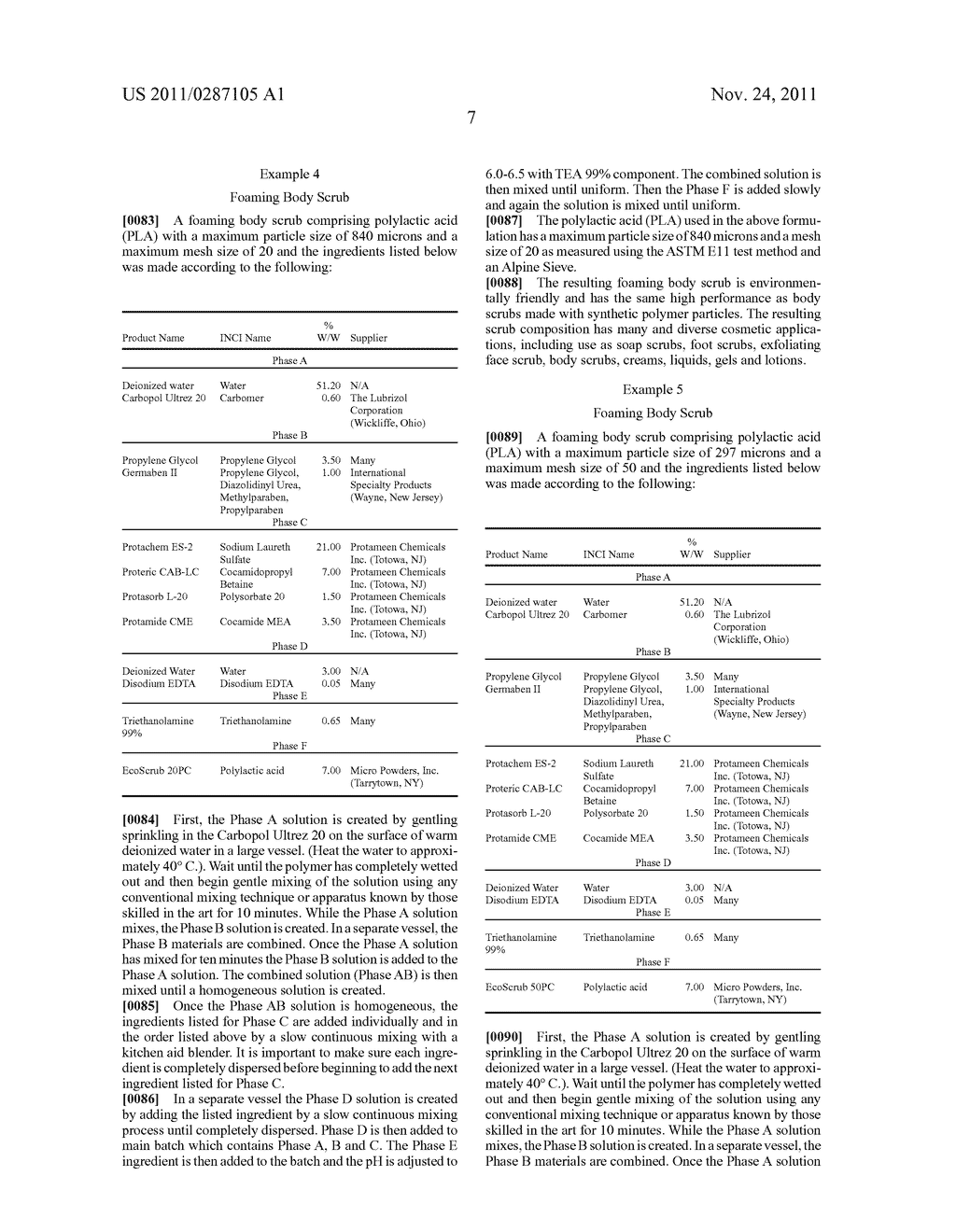 Composition comprising biodegradable polymers for use in a cosmetic     composition - diagram, schematic, and image 08