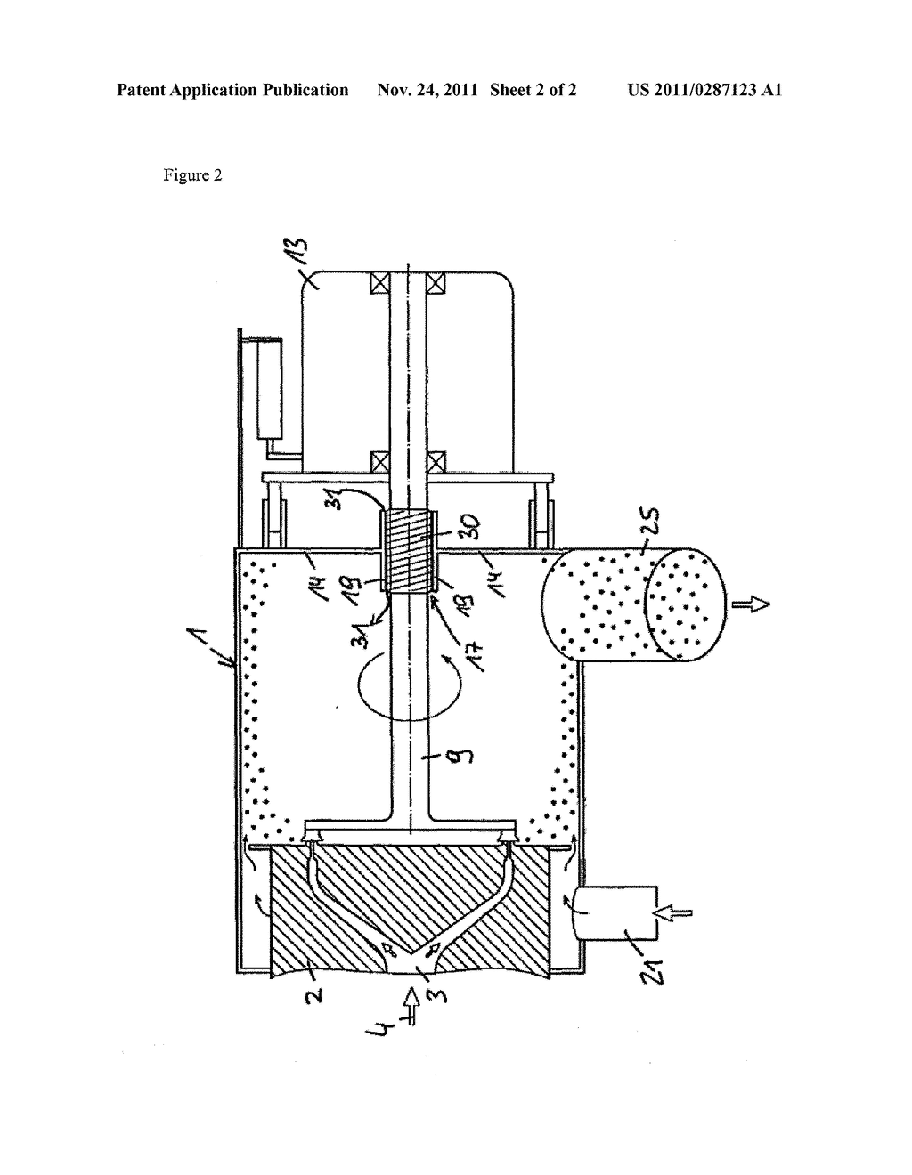 Apparatus for granulating hot cut - diagram, schematic, and image 03
