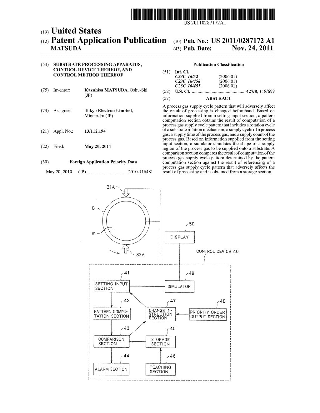 SUBSTRATE PROCESSING APPARATUS, CONTROL DEVICE THEREOF, AND CONTROL METHOD     THEREOF - diagram, schematic, and image 01