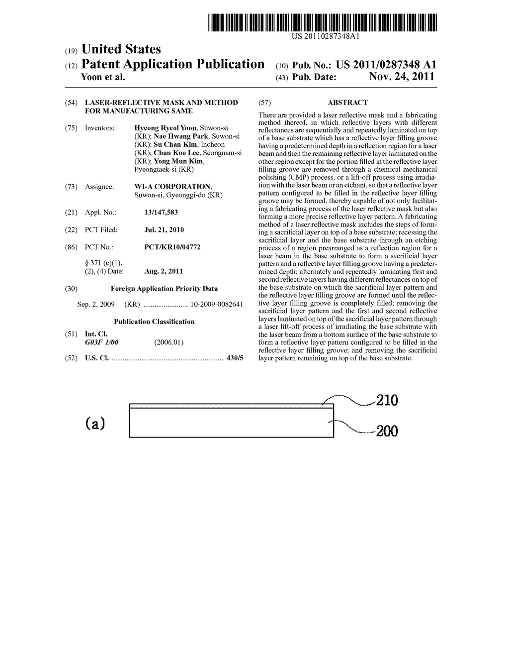 LASER-REFLECTIVE MASK AND METHOD FOR MANUFACTURING SAME - diagram, schematic, and image 01