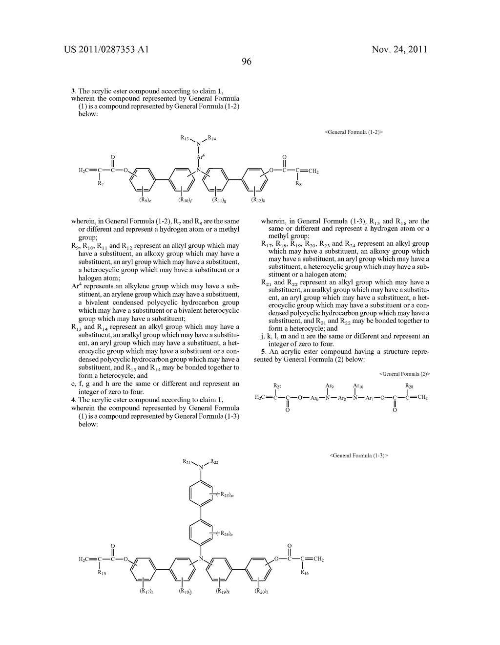 ACRYLIC ESTER COMPOUND AND MANUFACTURING INTERMEDIATE THEREOF, METHOD FOR     MANUFACTURING ACRYLIC ESTER COMPOUND, AND LATENT ELECTROSTATIC IMAGE     BEARING MEMBER, IMAGE FORMING METHOD, IMAGE FORMING APPARATUS AND PROCESS     CARTRIDGE - diagram, schematic, and image 104