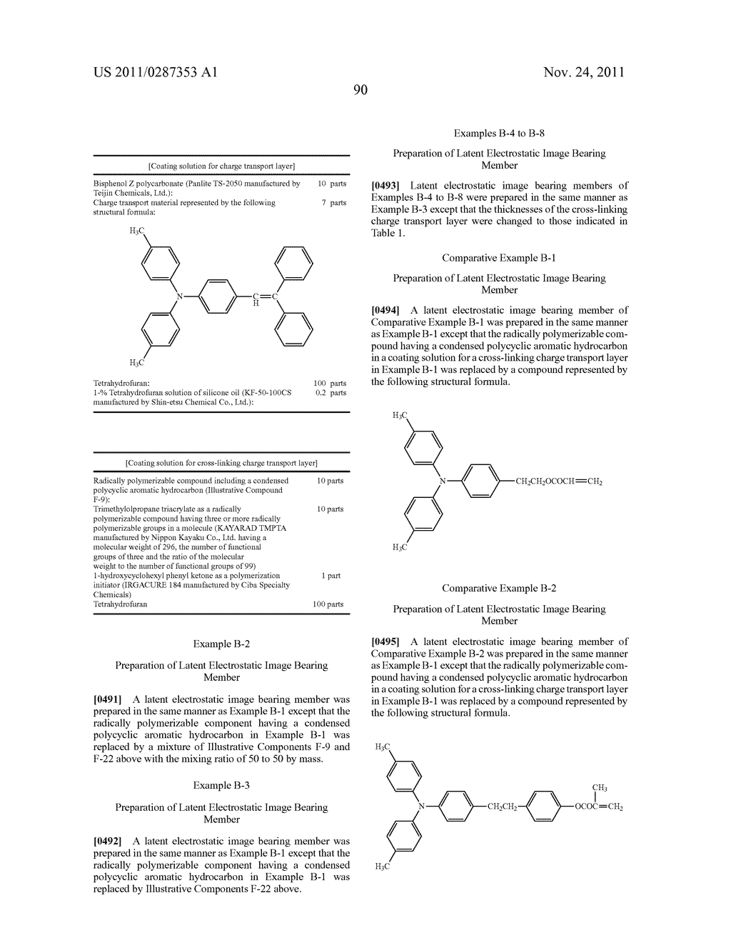 ACRYLIC ESTER COMPOUND AND MANUFACTURING INTERMEDIATE THEREOF, METHOD FOR     MANUFACTURING ACRYLIC ESTER COMPOUND, AND LATENT ELECTROSTATIC IMAGE     BEARING MEMBER, IMAGE FORMING METHOD, IMAGE FORMING APPARATUS AND PROCESS     CARTRIDGE - diagram, schematic, and image 98