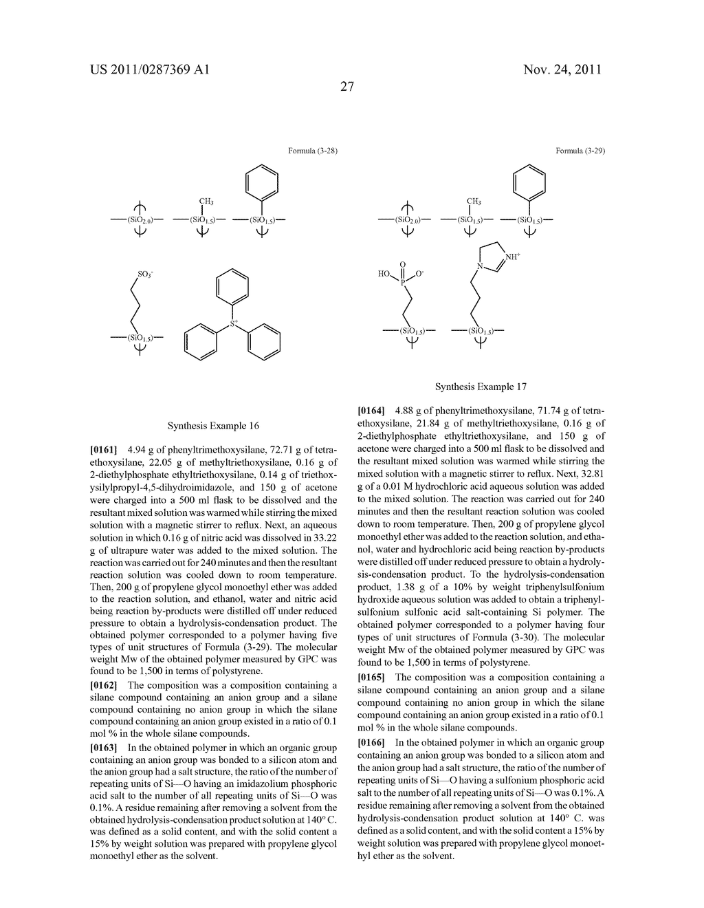 RESIST UNDERLAYER FILM FORMING COMPOSITION CONTAINING SILICON HAVING ANION     GROUP - diagram, schematic, and image 28