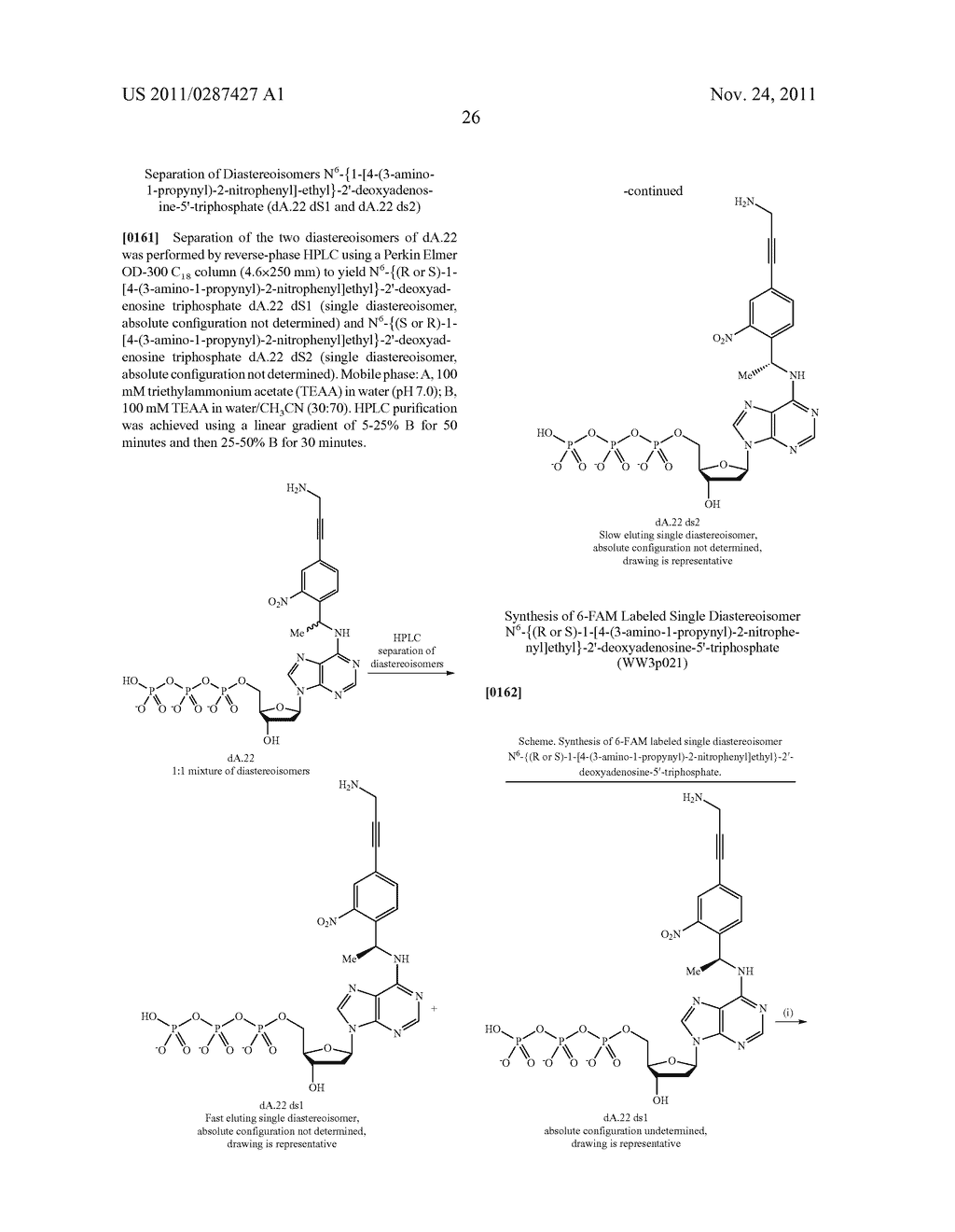 3'OH-UNBLOCKED, NUCLEOTIDES AND NUCLEOSIDES BASE MODIFIED WITH LABELS AND     PHOTOCLEAVABLE, TERMINATING GROUPS AND METHODS FOR THEIR USE IN DNA     SEQUENCING - diagram, schematic, and image 27