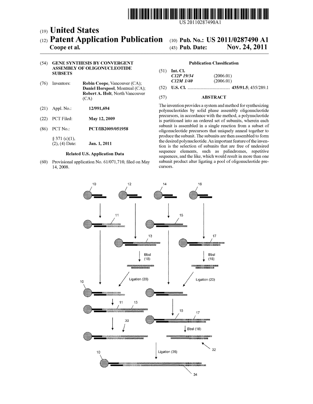 GENE SYNTHESIS BY CONVERGENT ASSEMBLY OF OLIGONUCLEOTIDE SUBSETS - diagram, schematic, and image 01