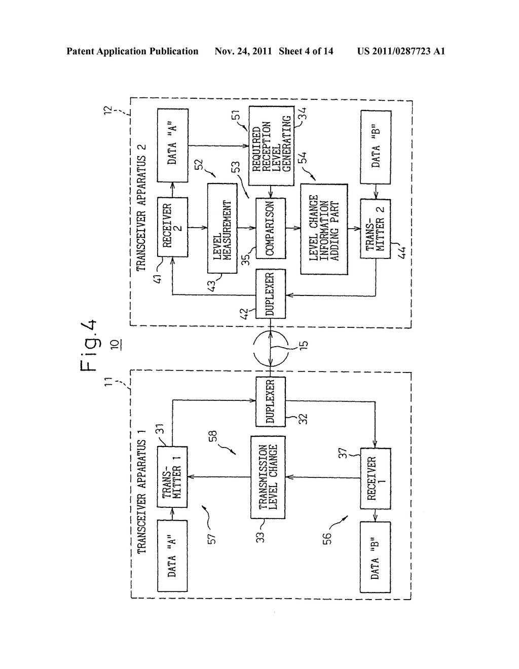 TRANSMISSION LEVEL CONTROL METHOD AND TRANSCEIVER APPARATUS IN WIRELESS     LOCAL LOOP SYSTEM - diagram, schematic, and image 05