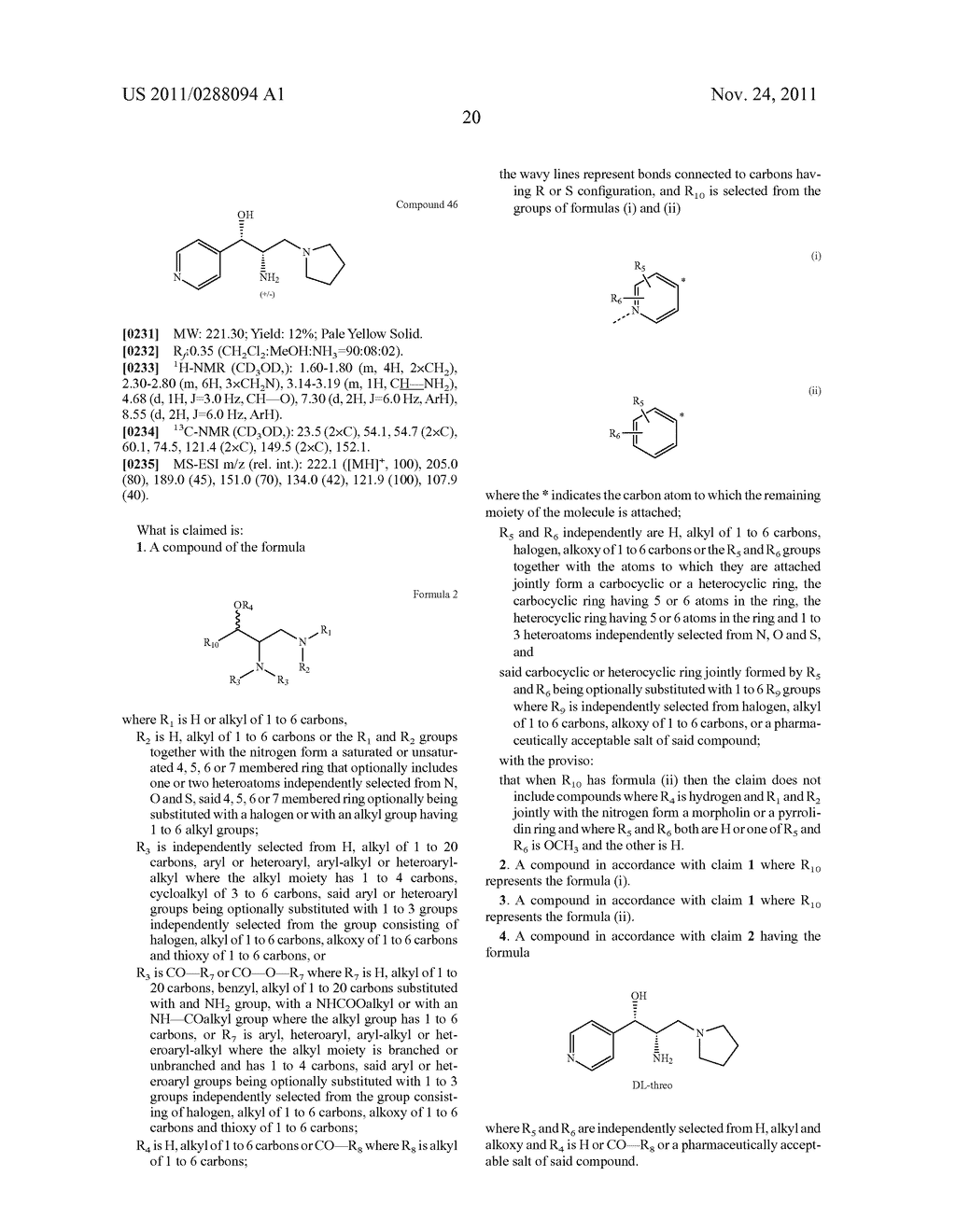 1-ARYL-1-HYDROXY-2,3-DIAMINO-PROPYL AMINES,     1-HETEROARYL-1-HYDROXY-2,3-DIAMINO-PROPYL AMINES AND RELATED COMPOUNDS     HAVING ANALGESIC AND/OR IMMUNO STIMULANT ACTIVITY - diagram, schematic, and image 21