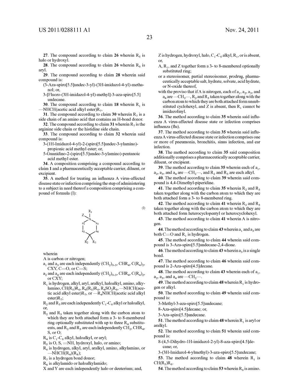 INHIBITION OF INFLUENZA M2 PROTON CHANNEL - diagram, schematic, and image 24