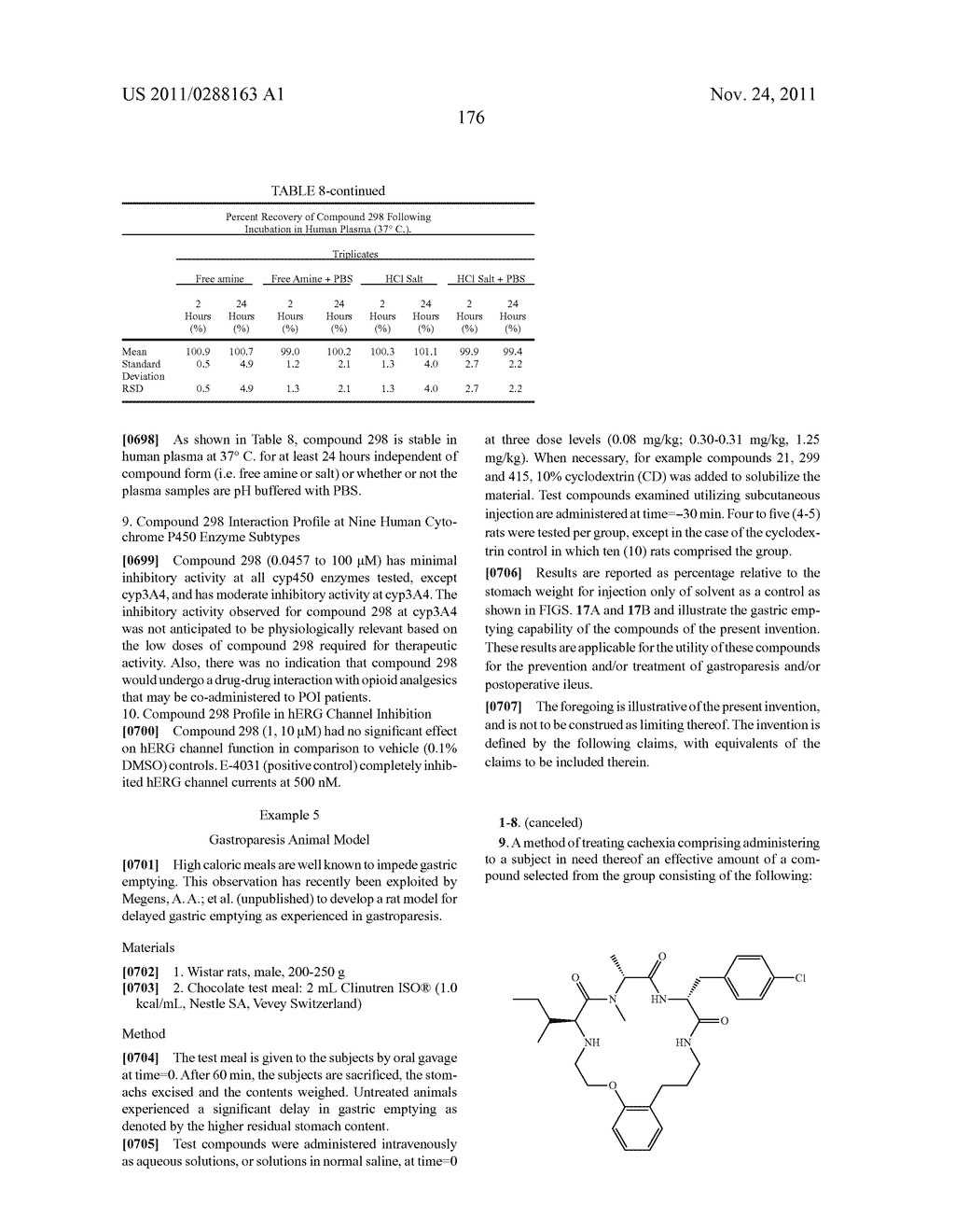 METHODS OF USING MACROCYCLIC MODULATORS OF THE GHRELIN RECEPTOR - diagram, schematic, and image 198