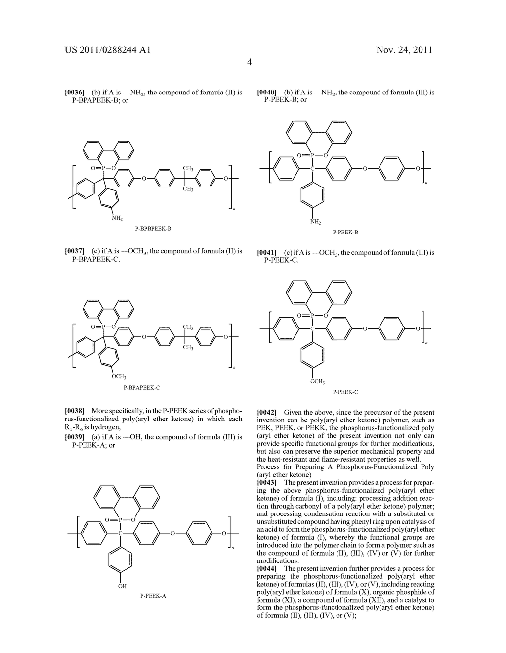 PHOSPHORUS-FUNCTIONALIZED POLY(ARYL ETHER KETONE)S AND THEIR PREPARATION     PROCESS AND USE - diagram, schematic, and image 08