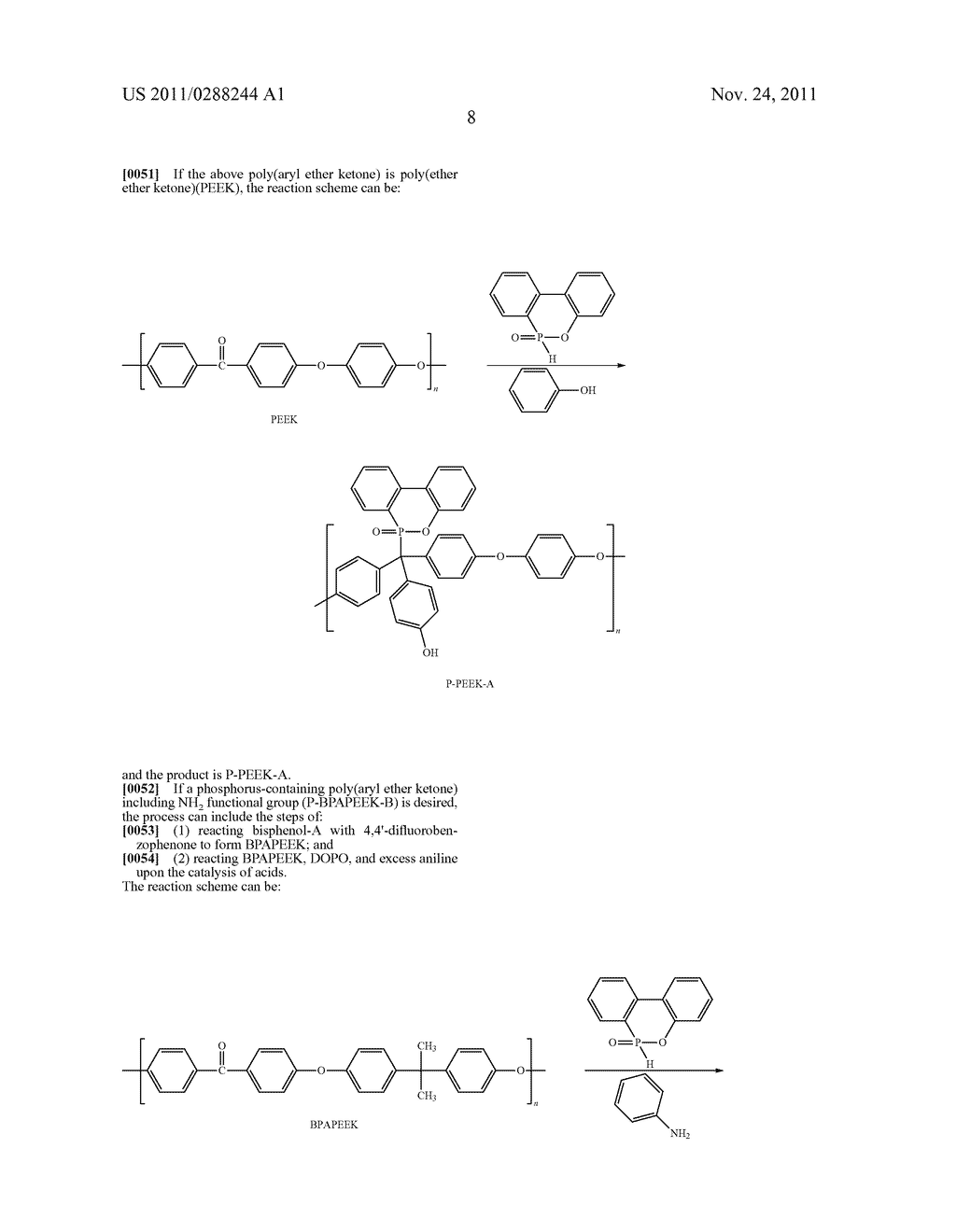 PHOSPHORUS-FUNCTIONALIZED POLY(ARYL ETHER KETONE)S AND THEIR PREPARATION     PROCESS AND USE - diagram, schematic, and image 12