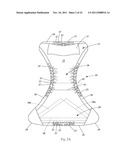 Insert With Advantageous Fastener Configurations And End Stiffness     Characteristics For Two-Piece Wearable Absorbent Article diagram and image