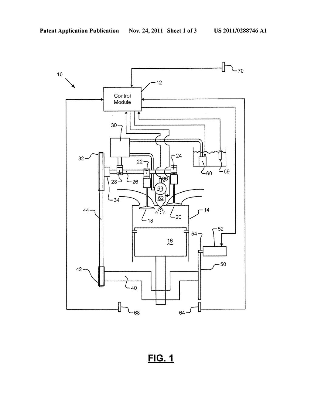 CONTROL SYSTEM AND METHOD FOR IMPROVING COLD STARTABILITY OF SPARK     IGNITION DIRECT INJECTION (SIDI) ENGINES - diagram, schematic, and image 02