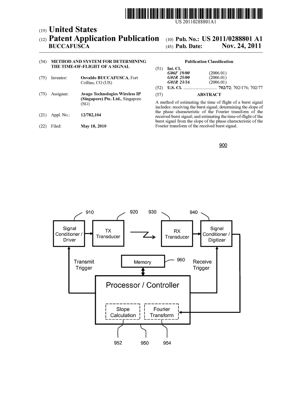 METHOD AND SYSTEM FOR DETERMINING THE TIME-OF-FLIGHT OF A SIGNAL - diagram, schematic, and image 01