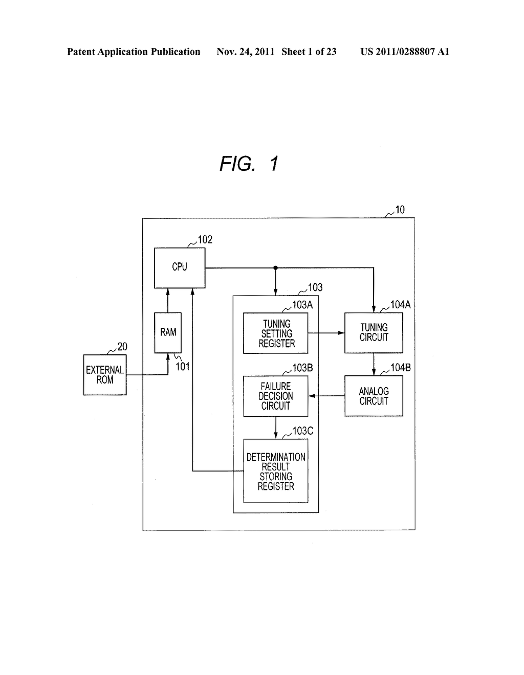 FAILURE DETECTING METHOD, SEMICONDUCTOR DEVICE, AND MICROCOMPUTER     APPLICATION SYSTEM - diagram, schematic, and image 02