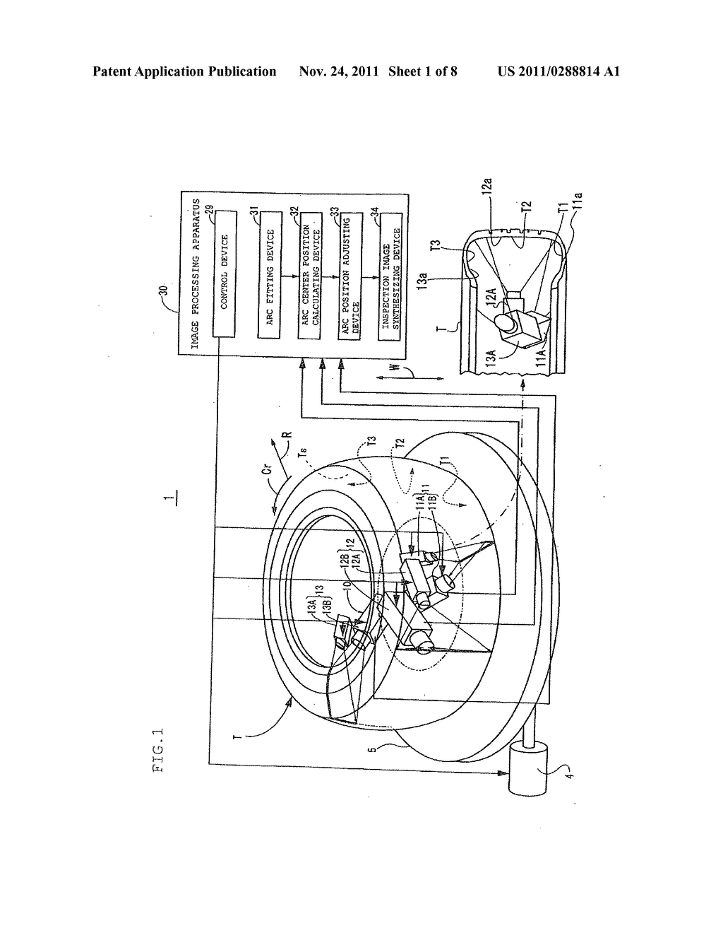 TIRE APPEARANCE INSPECTION APPARATUS AND METHOD - diagram, schematic, and image 02