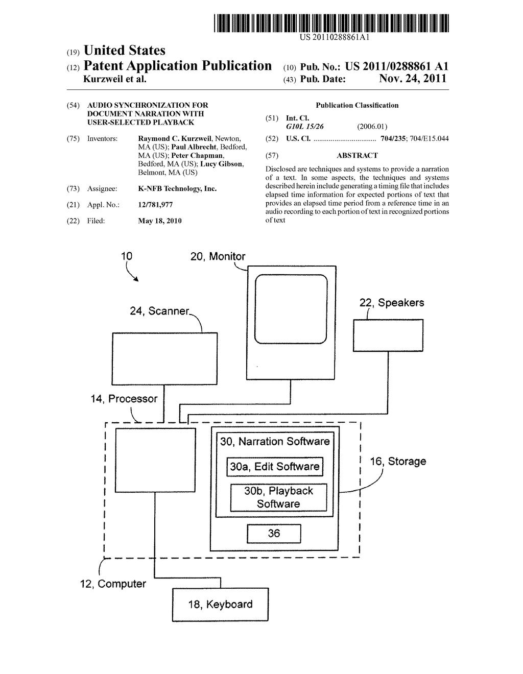 Audio Synchronization For Document Narration with User-Selected Playback - diagram, schematic, and image 01