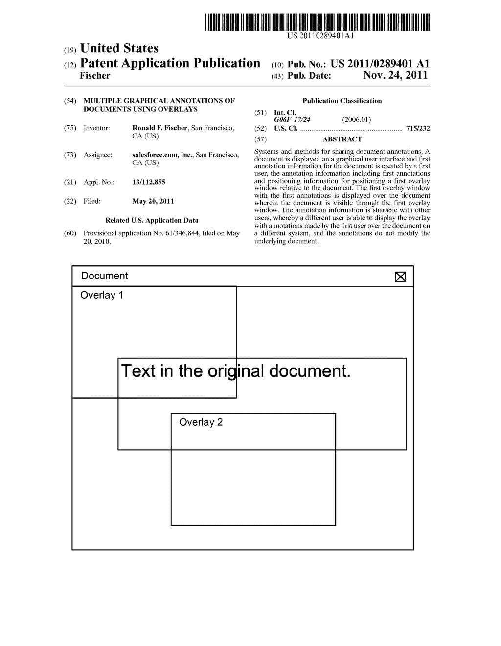 MULTIPLE GRAPHICAL ANNOTATIONS OF DOCUMENTS USING OVERLAYS - diagram, schematic, and image 01