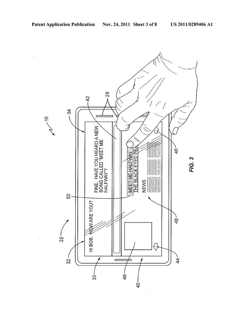 User Interface for a Touch Sensitive Display on an Electronic Device - diagram, schematic, and image 04