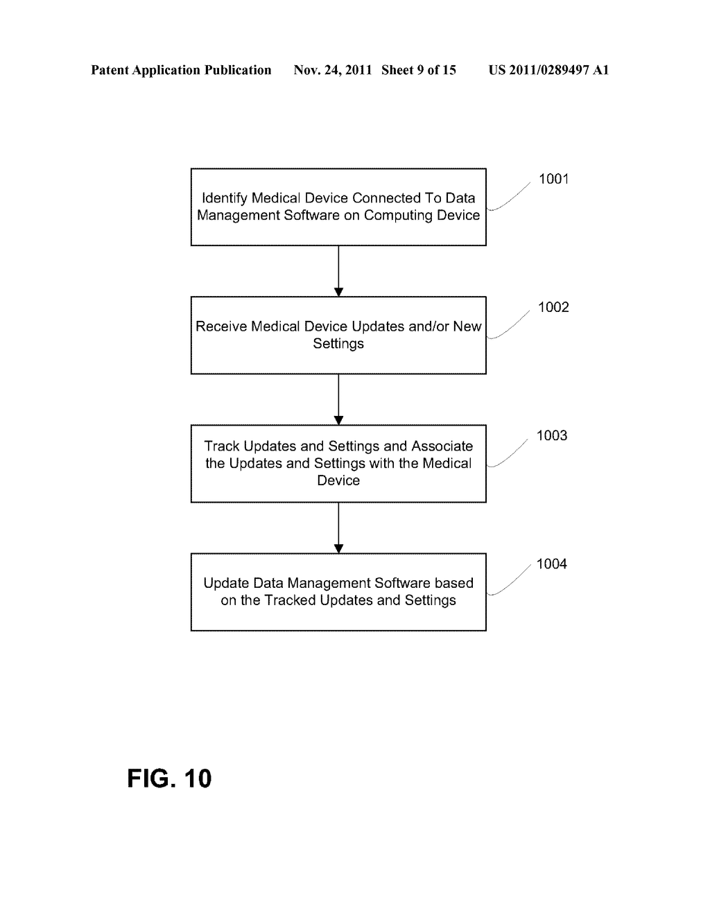 Method and System for Updating a Medical Device - diagram, schematic, and image 10