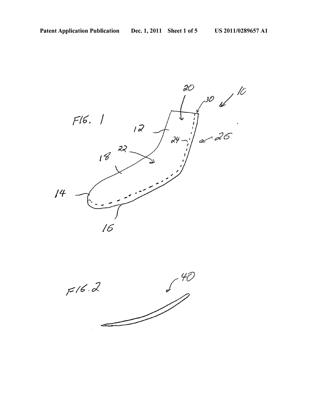 SPECIALIZED SOCK HAVING REMOVEABLE INSERT - diagram, schematic, and image 02