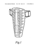 ENERGY ABSORBING AND DISPLACING STRUCTURE FOR ATHLETIC PROTECTIVE     EQUIPMENT diagram and image