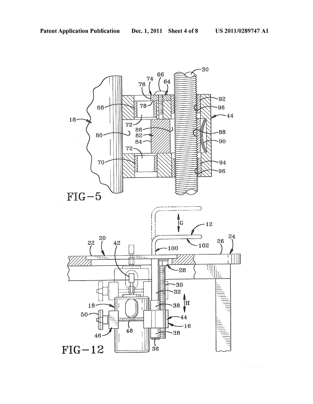 METHOD OF CHANGING THE DISTANCE BETWEEN A ROTARY CUTTING TOOL AND A WORK     SURFACE - diagram, schematic, and image 05