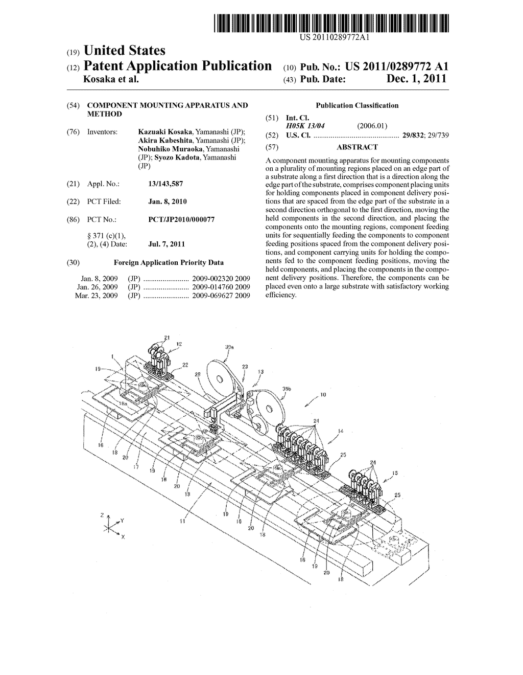 COMPONENT MOUNTING APPARATUS AND METHOD - diagram, schematic, and image 01