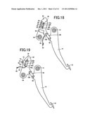 Operating pedal device for vehicle diagram and image