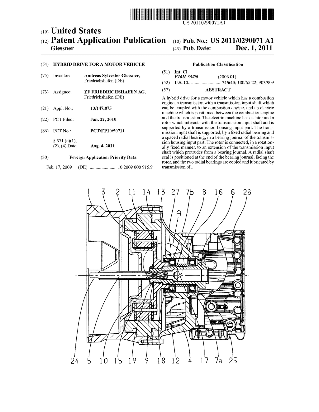 HYBRID DRIVE FOR A MOTOR VEHICLE - diagram, schematic, and image 01