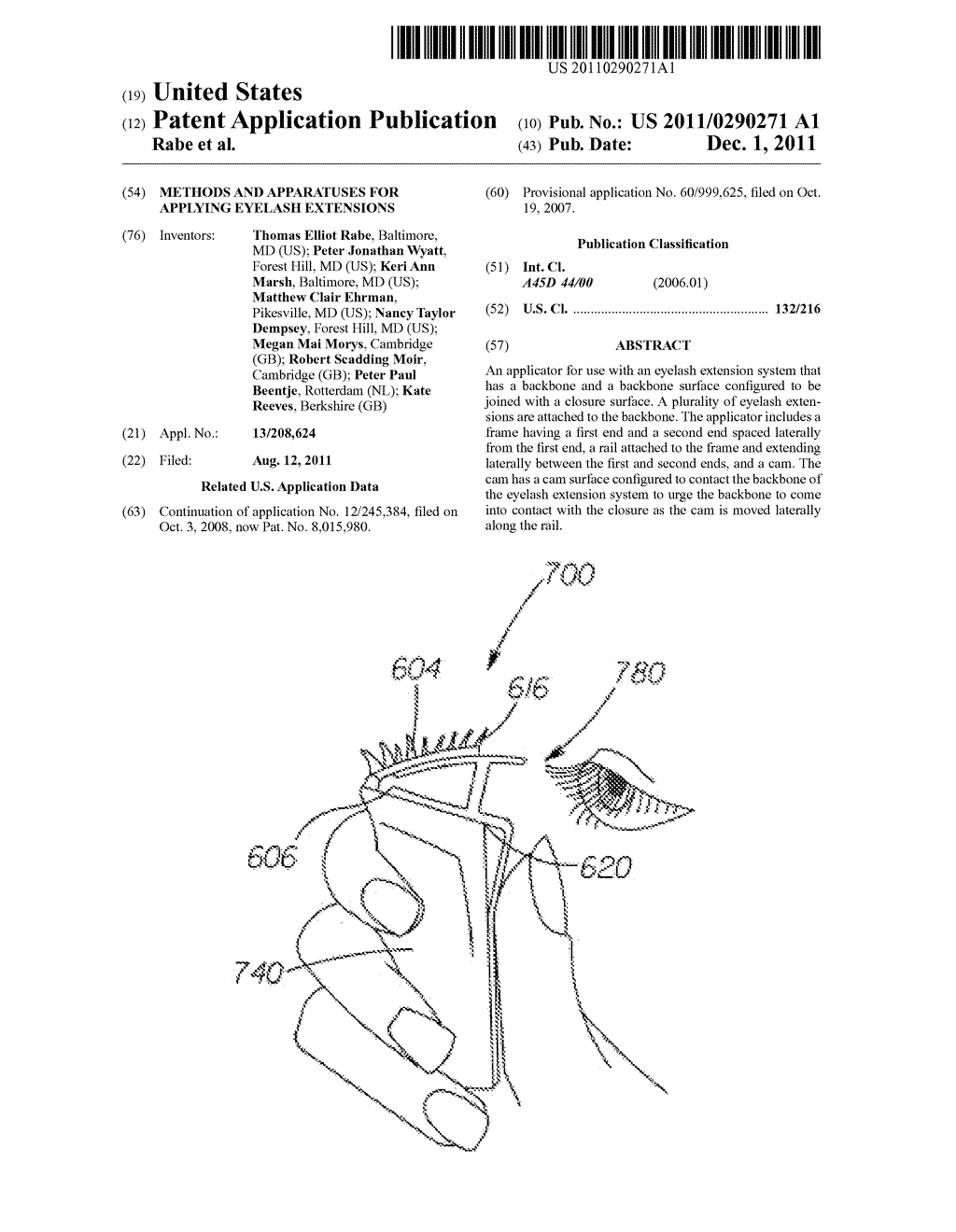 Methods and Apparatuses For Applying Eyelash Extensions - diagram, schematic, and image 01