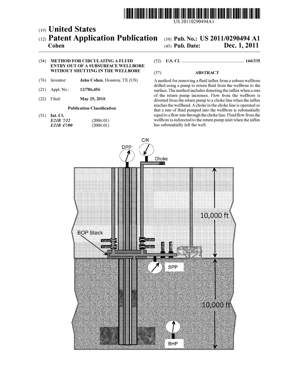 METHOD FOR CIRCULATING A FLUID ENTRY OUT OF A SUBSURFACE WELLBORE WITHOUT     SHUTTING IN THE WELLBORE - diagram, schematic, and image 01