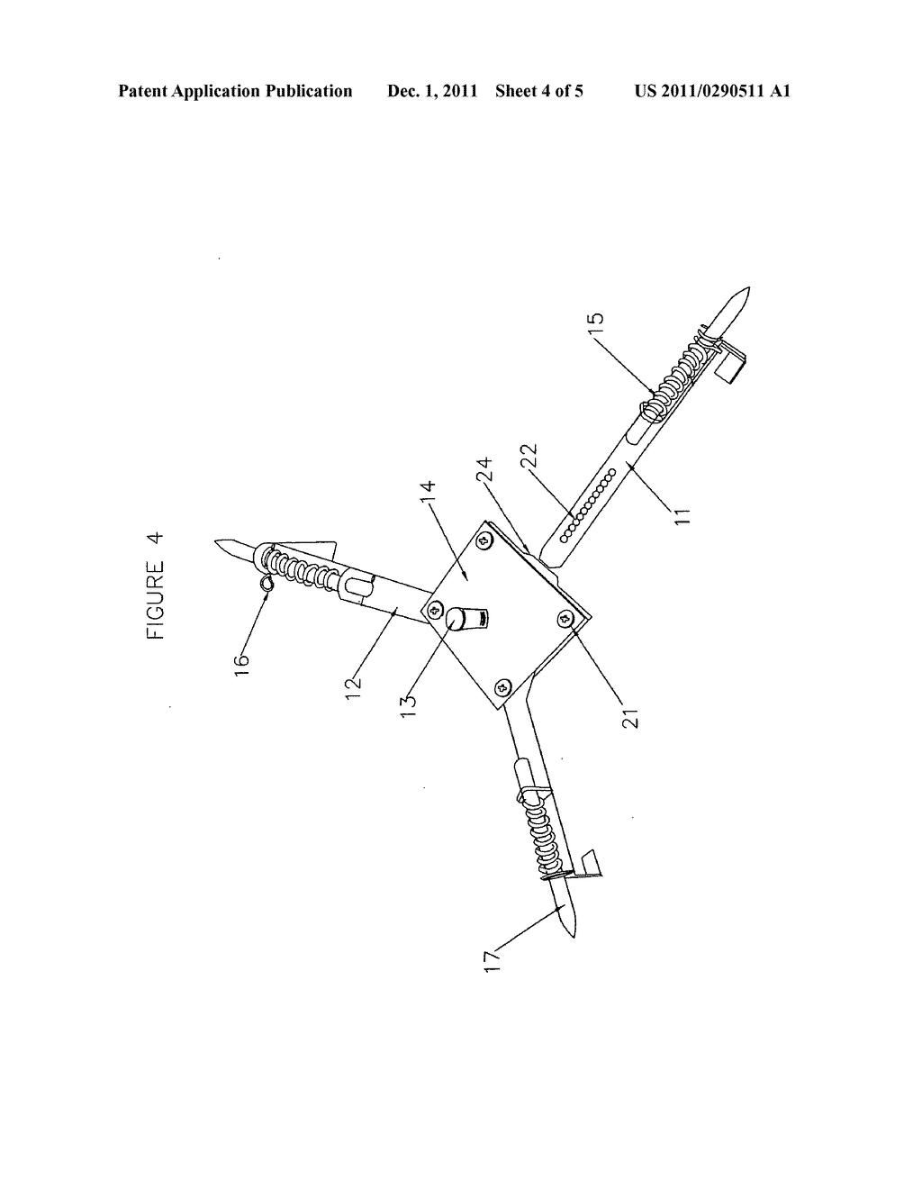 Aerator attachment with self-retracting penetrating spikes - diagram, schematic, and image 05