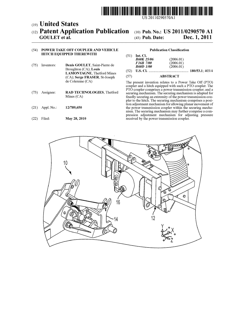 POWER TAKE OFF COUPLER AND VEHICLE HITCH EQUIPPED THEREWITH - diagram, schematic, and image 01