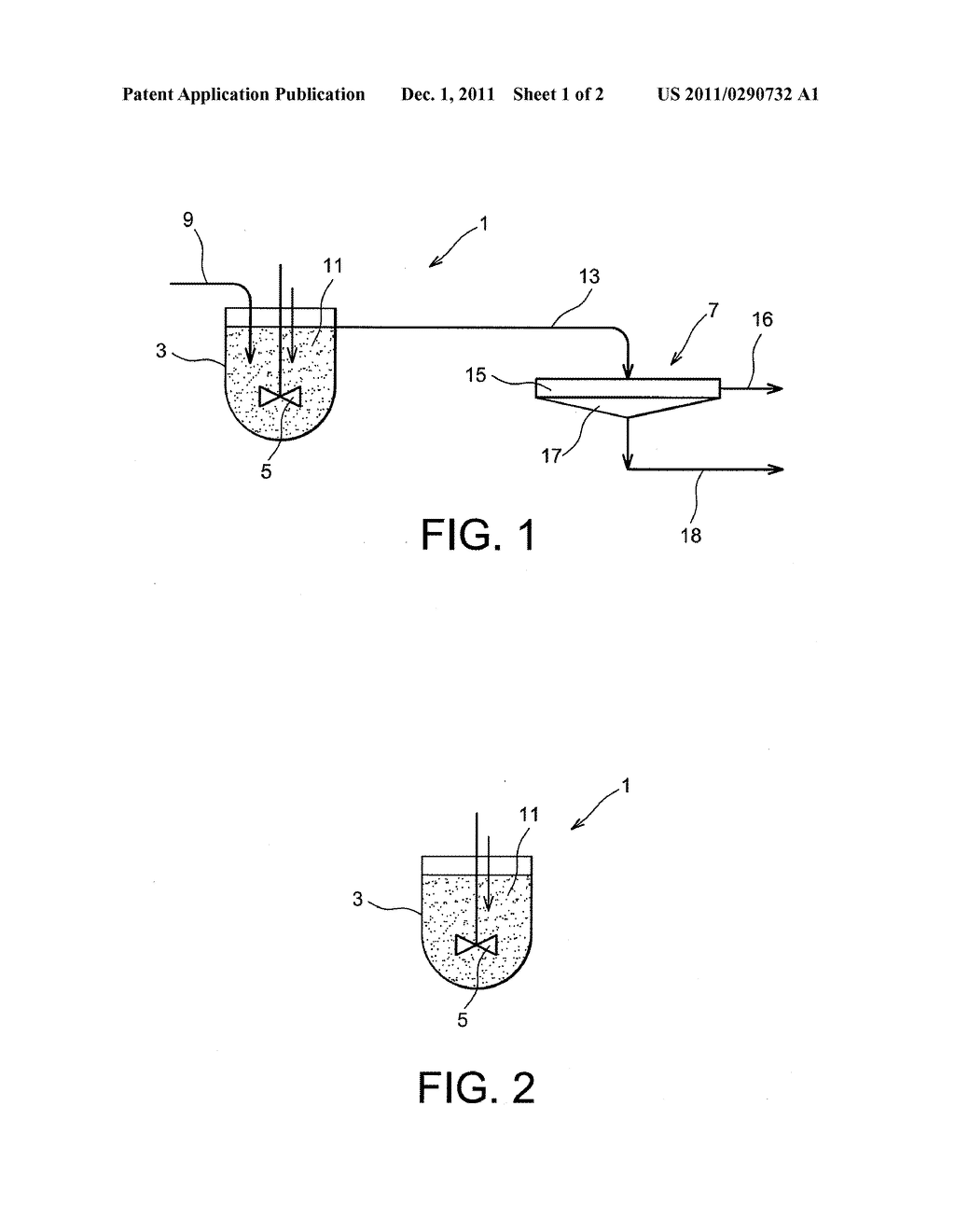 METHOD FOR DECONTAMINATION OF A LIQUID EFFLUENT INCLUDING ONE OR MORE     RADIOACTIVE CHEMICAL ELEMENTS BY TREATMENT IN A FLUIDIZED BED - diagram, schematic, and image 02