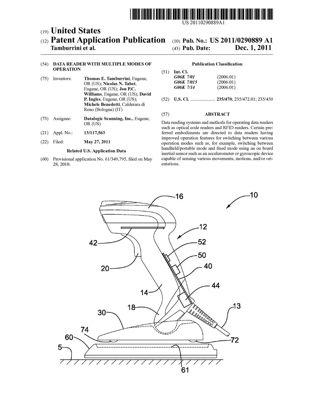 DATA READER WITH MULTIPLE MODES OF OPERATION - diagram, schematic, and image 01