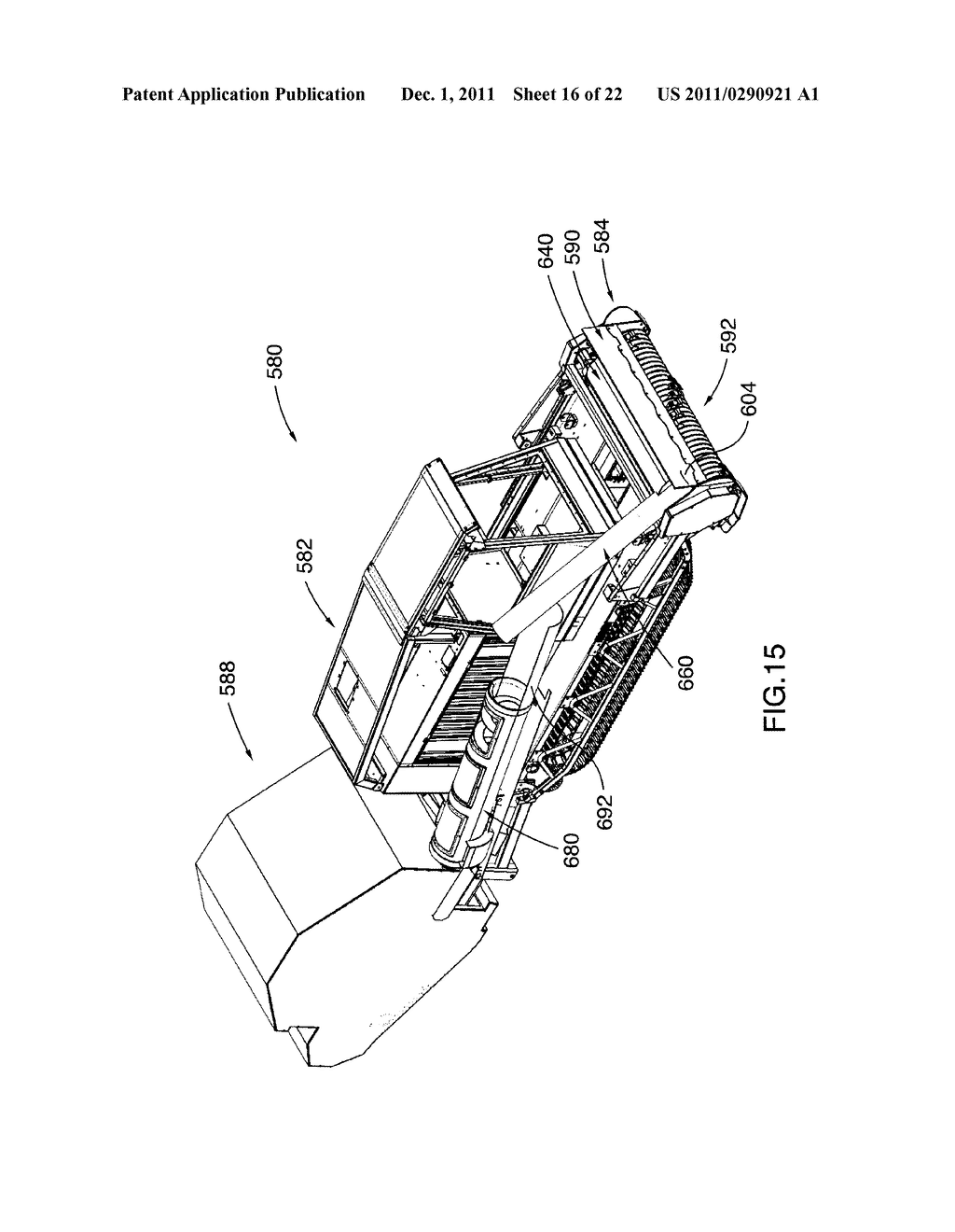 APPARATUS AND METHOD FOR BRUSH CUTTING AND BALING WOOD CHIPS FORMED DURING     LAND CLEARING ACTIVITIES - diagram, schematic, and image 17