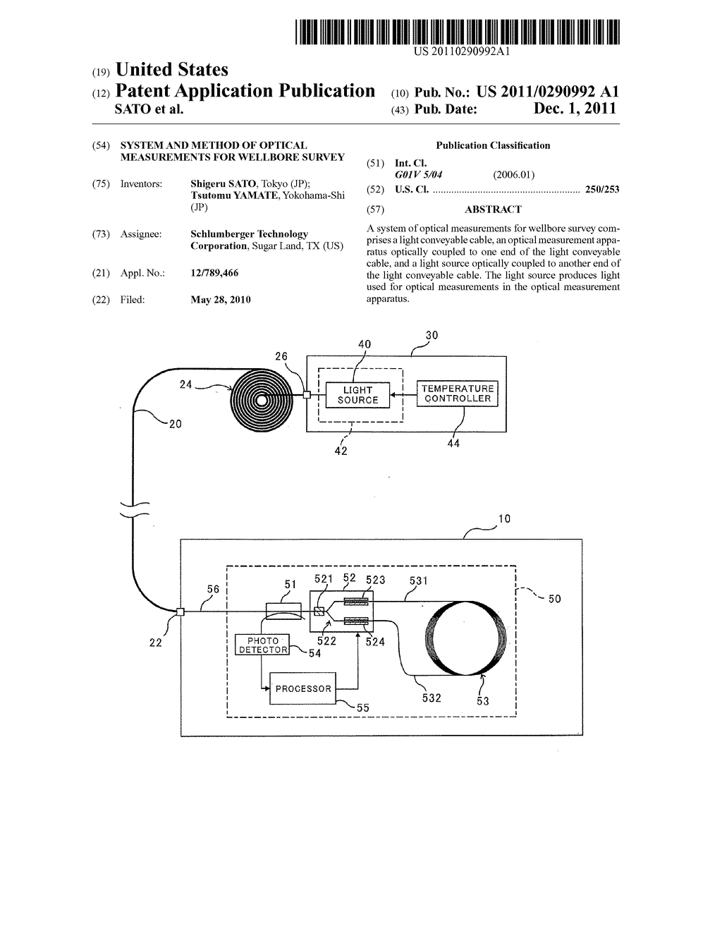 SYSTEM AND METHOD OF OPTICAL MEASUREMENTS FOR WELLBORE SURVEY - diagram, schematic, and image 01