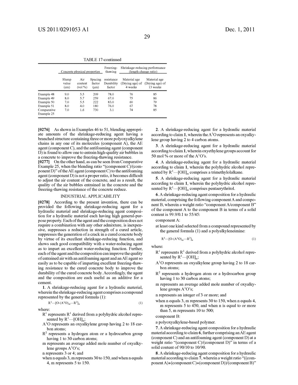 SHRINKAGE-REDUCING AGENT FOR HYDRAULIC MATERIAL AND SHRINKAGE-REDUCING     AGENT COMPOSITION FOR HYDRAULIC MATERIAL - diagram, schematic, and image 30