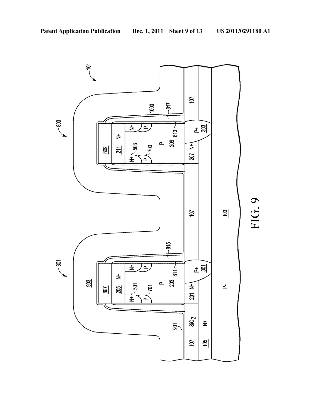 ANGLED ION IMPLANTATION IN A SEMICONDUCTOR DEVICE - diagram, schematic, and image 10