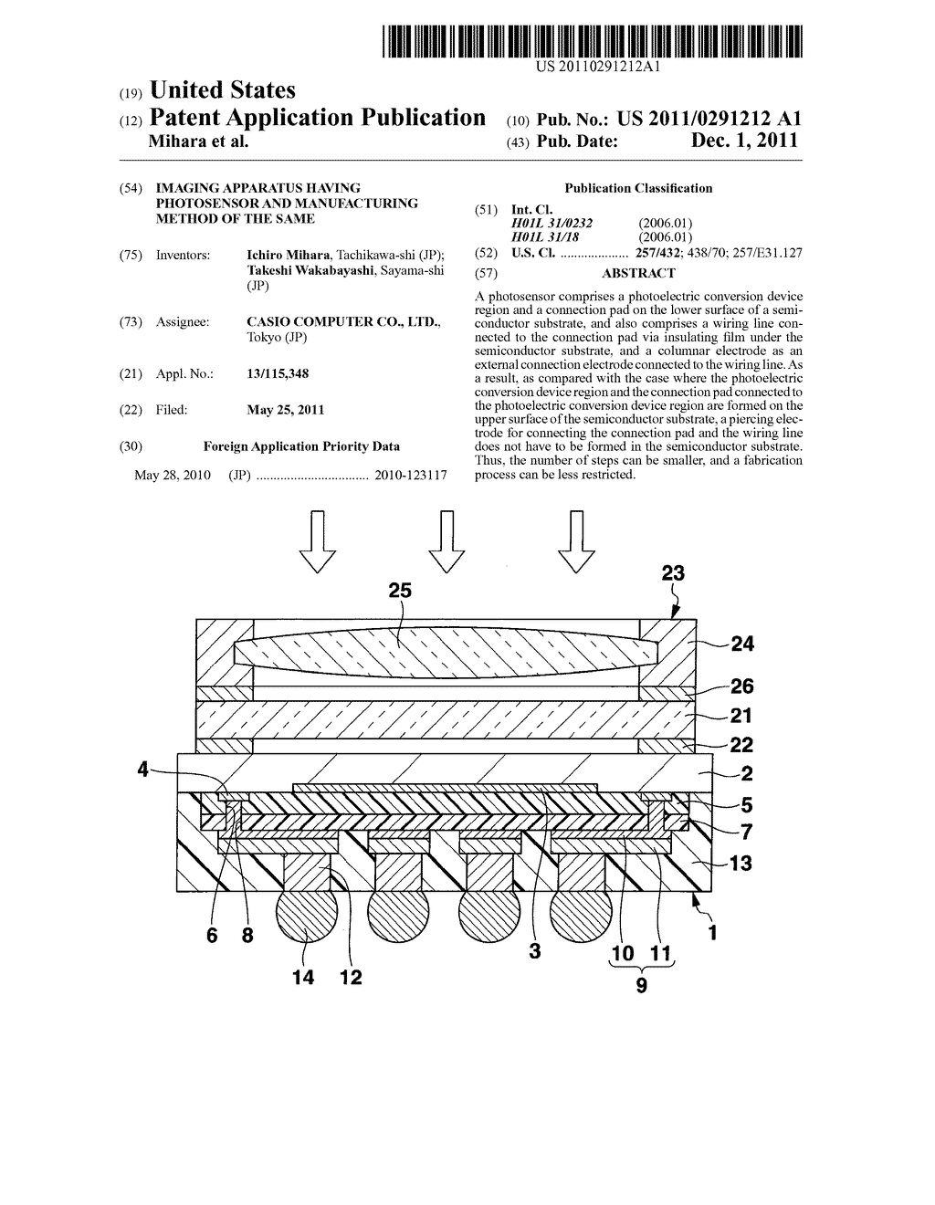 IMAGING APPARATUS HAVING PHOTOSENSOR AND MANUFACTURING METHOD OF THE SAME - diagram, schematic, and image 01