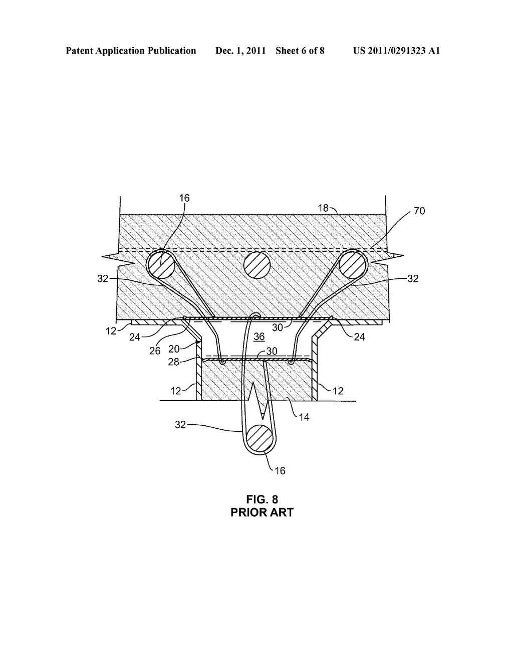 METHOD AND APPARATUS FOR POSITIONING A CONDUIT GUIDE IN A MOLDABLE     MATERIAL PRIOR TO POURING THE MATERIAL INTO A FORM - diagram, schematic, and image 07